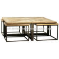 Industrial Vintage Living Room Coffee Table and 4 stools